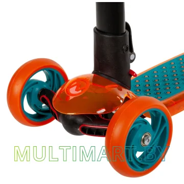 Самокат Novatrack RainBow Pro Transparent New 120PROT.RAINBOW.BL22 (синий/оранжевый, 2022) картинка 4